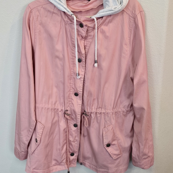 Torrid  Twill Anorak Cargo  Hooded Pink Jacket  Womens Plus  2X - Picture 10 of 13